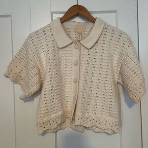 Cream Knit Women's Cardigan